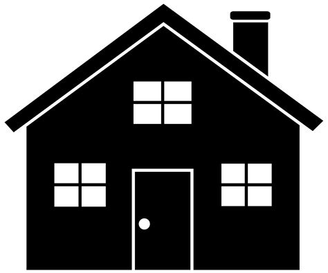 house clipart black and white.